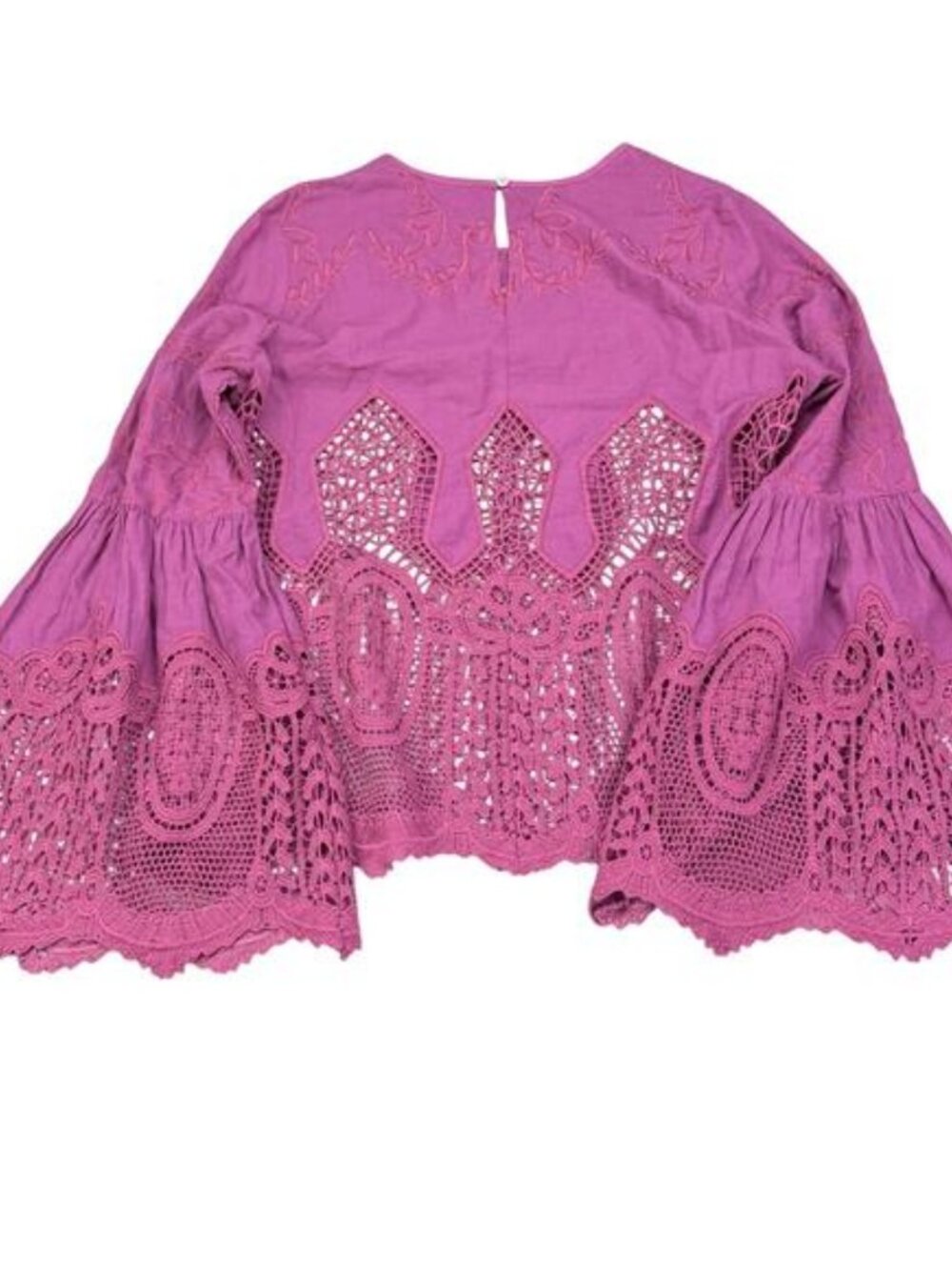 Anthropology Chloe Oliver Bell Sleeve lace top - Picture 5 of 5